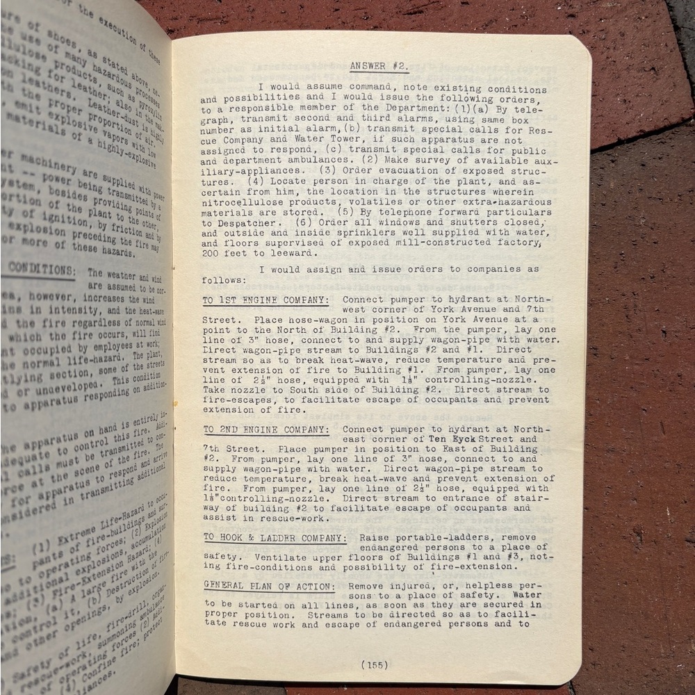 1932 New York Fire Department Firefighter Quiz Book Trial Examinations NYFD NYC - Picture 6 of 11